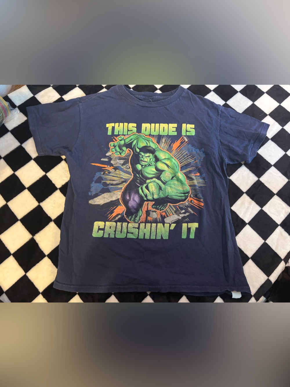 Free on bundle Boys large 10/12 hulk tshirt (stained)